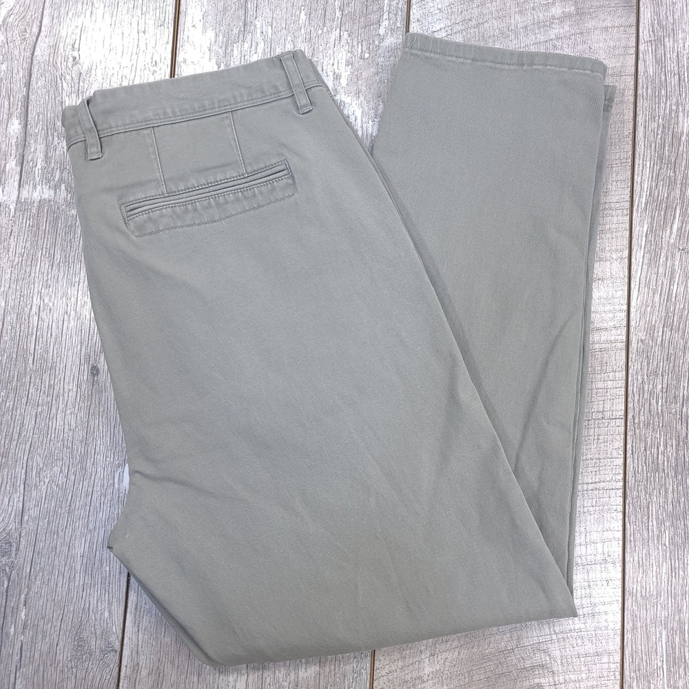 Mott & Bow Pants Men Size 36x29 Green Charles Slim Straight Twill Chinos